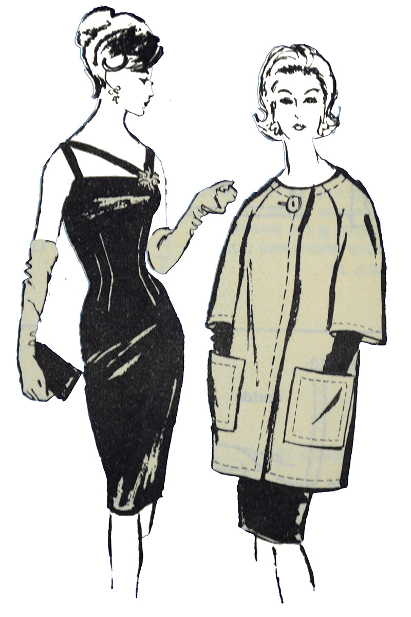 Prominent Designer A544 Vintage Pattern 1960s Estévez Evening Dress – Modig