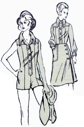 Prominent Designer M104 McMullen Playsuit & skirt Sewing Pattern