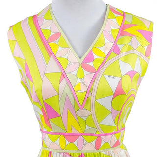Bright pink, green and yellow Emilio Pucci Signature dress