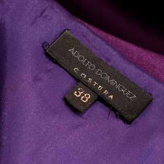 Adolfo Dominguez Costura Purple Silk Cocktail Dress