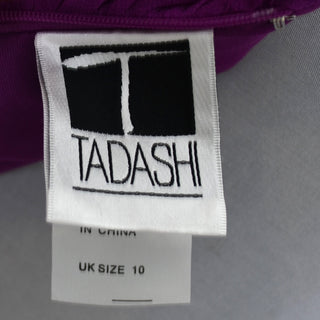 Designer Tadashi 1990s purple silk vintage dress
