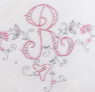 R monogrammed vintage linen handkerchief SOLD - Dressing Vintage