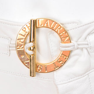 Ralph Lauren Nautical White Leather Pants w/ Original Tag