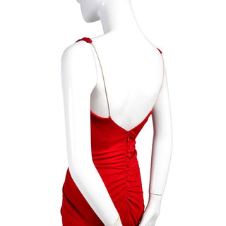 Low back vintage red dress