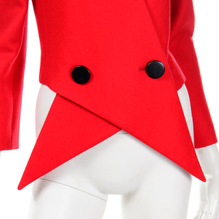 Vintage Pierre Cardin Red Wool Avant Garde Jacket 