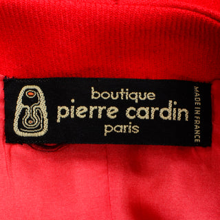 Vintage Pierre Cardin Red Avant Garde Jacket Made in France