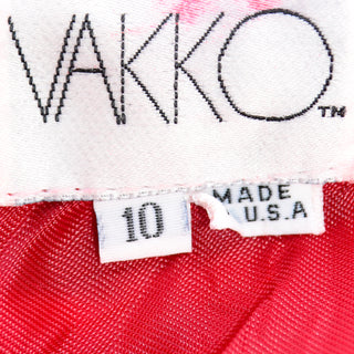 1980s Red Suede Vintage Vakko Strapless Dress with Peplum