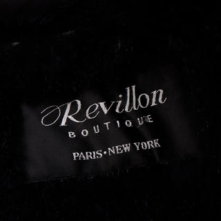 1980s Revillon Boutique All Weather Soft Black Coat W Hood &  Fur Lining & Trim