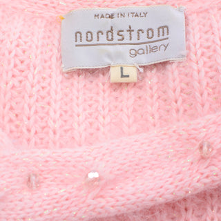 Vintage Ricama Pink Angora & Lambswool Sweater Nordstrom Italy