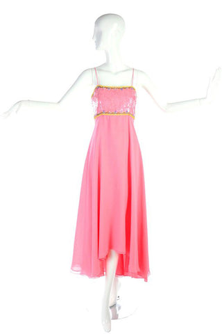 Richilene Pink Sleeveless Evening Gown