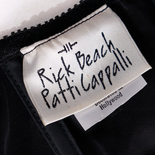 1990s Rick Beach Patti Cappalli Cher Black Lace Sequin Bustier Hollywood