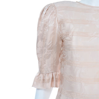 Wedding guest dress Rina di Montella for Bullocks Wilshire Vintage Pale Pink Silk 2 Pc Dress