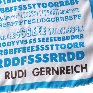 1960s Rudi Gernreich Vintage Silk Alphabet Scarf signed