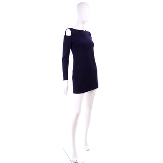 Blue Rudi Gernreich 1960s Vintage Dress W/ cutout Shoulders