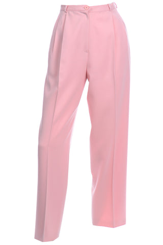 Salvatore Ferragamo Pants Pink High Waisted Vintage Size 8 Trousers