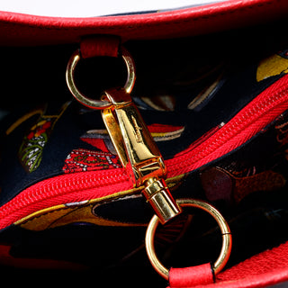 Authentic Scarf Print Salvatore Ferragamo Vintage Handbag Bucket Bag Shoe Print