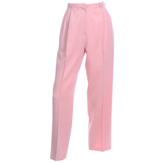 Salvatore Ferragamo Pants Pink High Waisted Vintage Size 8 Trousers high rise pants