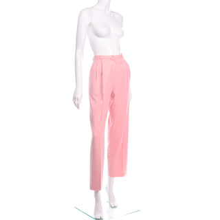 Salvatore Ferragamo Pants Pink High Waisted Vintage Trousers