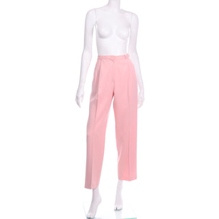 Salvatore Ferragamo Pants Pink High Waisted Vintage Sz 8 Trousers