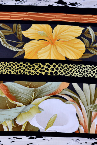 Tropical Salvatore Ferragamo Vintage Silk Hibiscus Animal Print Scarf