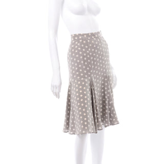 Ferragamo Grey Floral Vintage Skirt