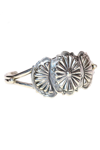 Schubes New Mexico Vintage Sterling Silver Cuff Bracelet
