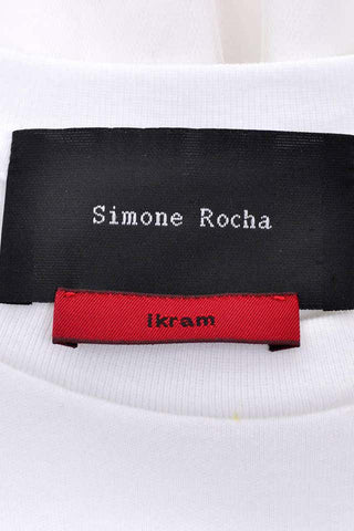 Simone Rocha White Cotton T Shirt Dress W Ruffles & Tulle Ikram Chicago