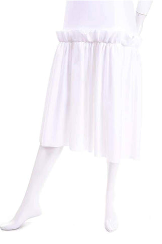 Simone Rocha White Cotton T Shirt Dress W Ruffles & Tulle Layer