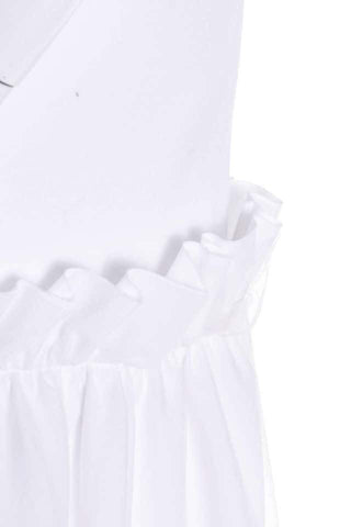 Simone Rocha White Cotton T Shirt Dress W Paper Bag Ruffles & Tulle