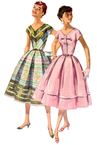 1950s Simplicity 1538 Vintage Dress Sewing Pattern