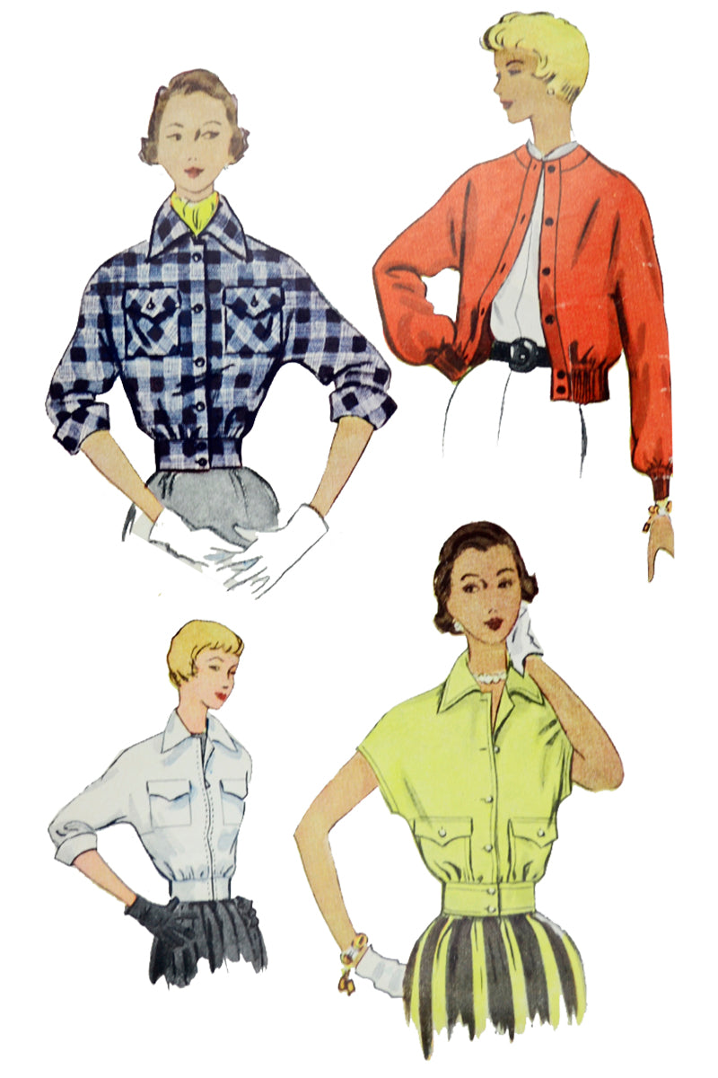 1950 Simplicity 3411 Vintage Fitted Waist Jacket Sewing Pattern – Modig