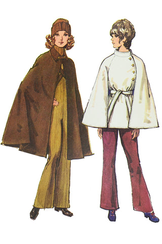 1971 Simplicity 9669 Sewing Pattern for Vintage Capes