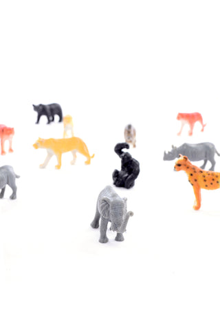 38 Assorted Vintage Plastic Wild Animal Toys