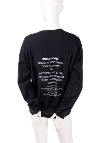 1980's Sonia Rykiel black crewneck sweatshirt