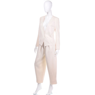 1980s Sonia Rykiel Cream Woman's Suit