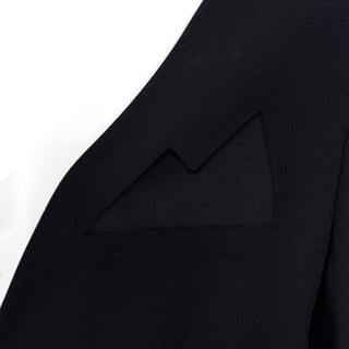 1990s Vintage Sonia Rykiel Black Tuxedo Style Jacket with satin details