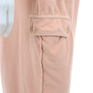 1980s Sonia Rykiel Peach Tracksuit Athleisure Outfit w/ Pants & Top