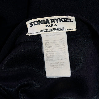 1980s Sonia Rykiel Black Midi Skirt w/ Gold Buttons