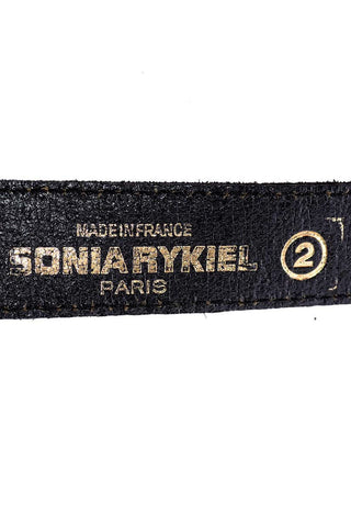 Rare Vintage 1990s Sonia Rykiel Black Suede Rhinestone Artist Belt  France