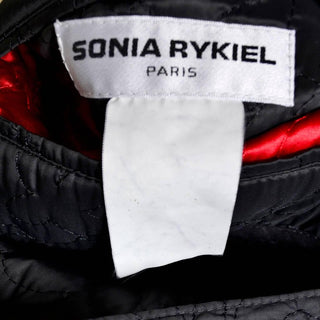1980s Sonia Rykiel Reversible Quilted Red & Black Coat With Hood - Dressing Vintage