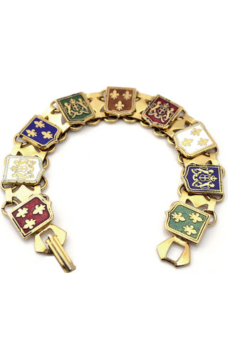 France Vintage Souvenir Bracelet Enamel