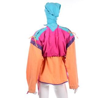 1980s cotton Space Island Light Industries Sili Rare Vintage Convertible Jacket Jumpsuit & Bag