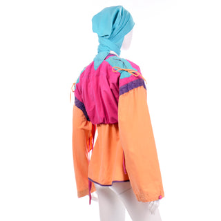 Space Island Light Industries Sili Rare Vintage Convertible Jacket Jumpsuit & Bag 100% cotton