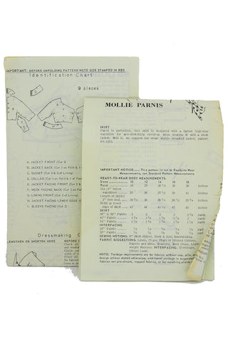 Mollie Parnis vintage Spadea mail order pattern