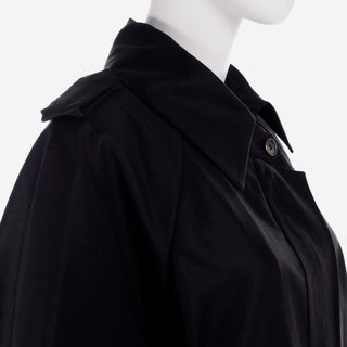 Sportmax Black Raincoat With Attached Capelet