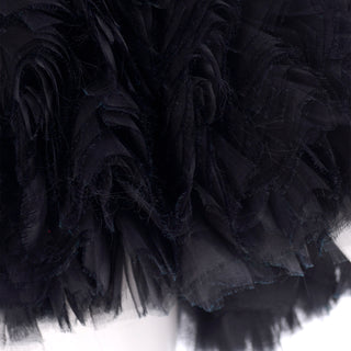 2009 Stella McCartney Black Ruffled Silk Organza Evening Wrap or Stole