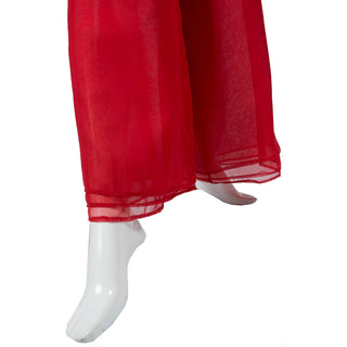 Evening Outfit 1970s Stephen Burrows Vintage Red Pants & Top