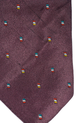 Maroon Silk Flag Necktie
