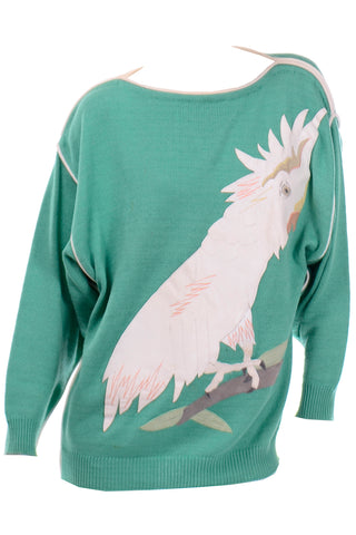 vintage Szato Japan sweater bird Cockatiel