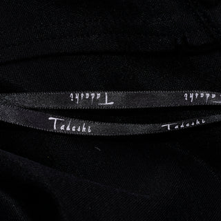 Tadashi Shoji Vintage 90s Black Thigh High Slit Dress